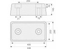 Buffer 450x250x150 mm