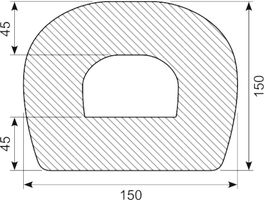 D-Fender NR/SBR 150 x 150 mm