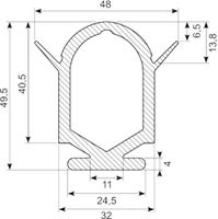 EPDM profil sh.70. sort