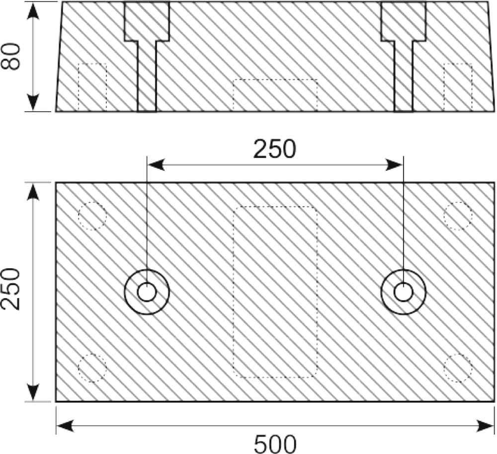 Buffer 500x250x80 mm