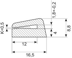 Silicone u grå 7040 sh50A