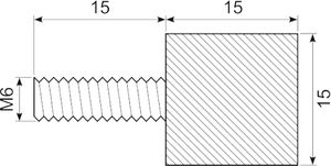 Vibrationsdæmper ø15X15 mm