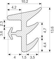 Glasliste. EPDM. sh.60