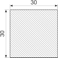Svampegummi 30 x 30 mm EPDM
