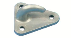 Snørekrog. trekantet. grå PVC.