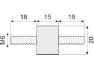 Vibrationsdæmper Ø20x15