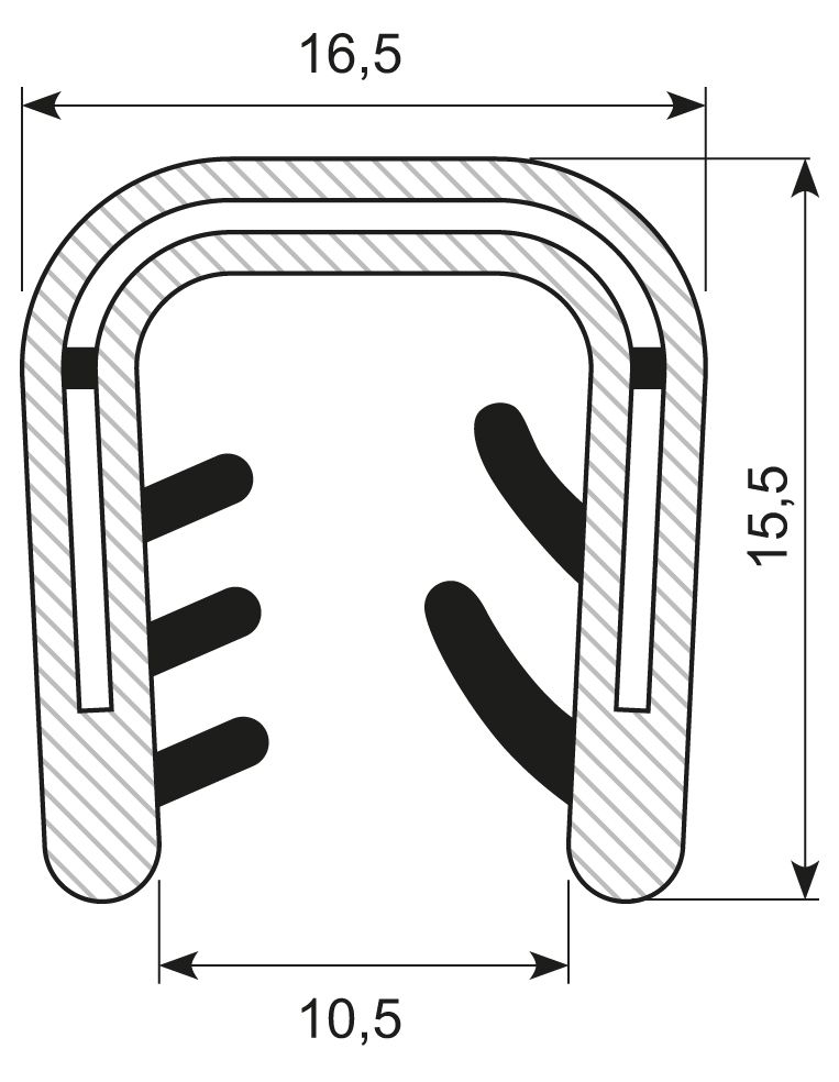 Kantliste PVC 10.0-12mm