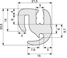 Gummiprofil. spec. sideruder