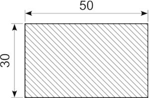 Svampegummi 50 x 30 mm. Epdm
sh.15A