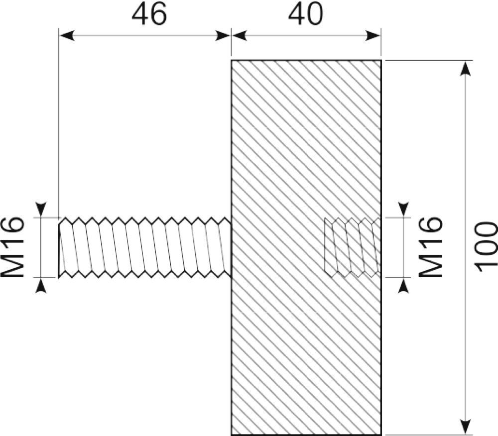 Vibrationsdæmper Ø100x40 mm