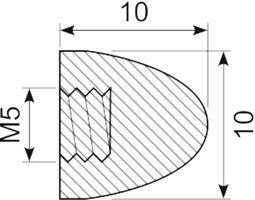Vibrationsdæmper Ø10x10 mm