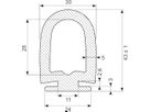 Gummiprofil. EPDM Sh 65