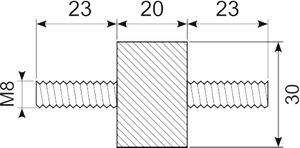 Vibrationdæmper ø30x20 mm