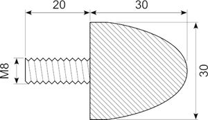 Vibrationsdæmper ø30x30 mm