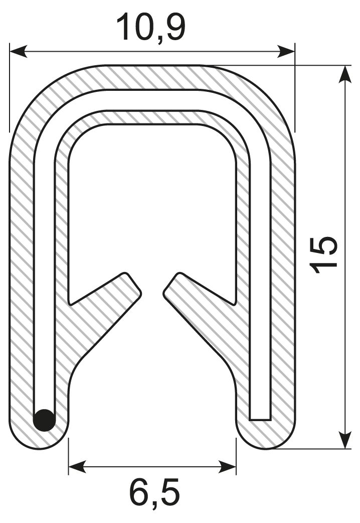 Kantliste EPDM grip 2.0-4.0 mm