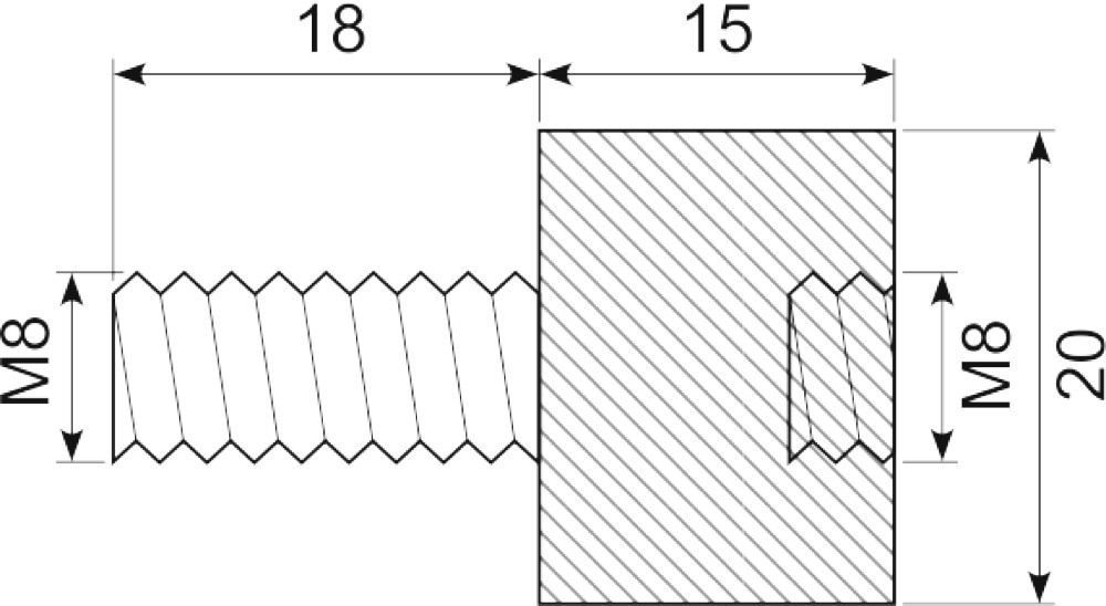 Vibrationsdæmper Ø20x15 mm