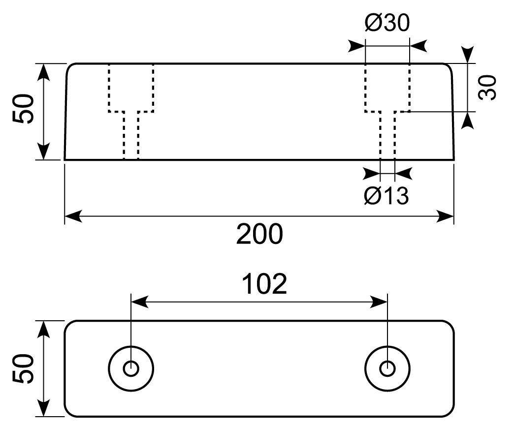 Buffer 200 x 50 x 50