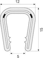 Kantliste PVC grip 6.0-8.0 mm