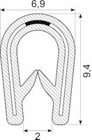 Kantliste PVC grip 1.0-2.0 mm