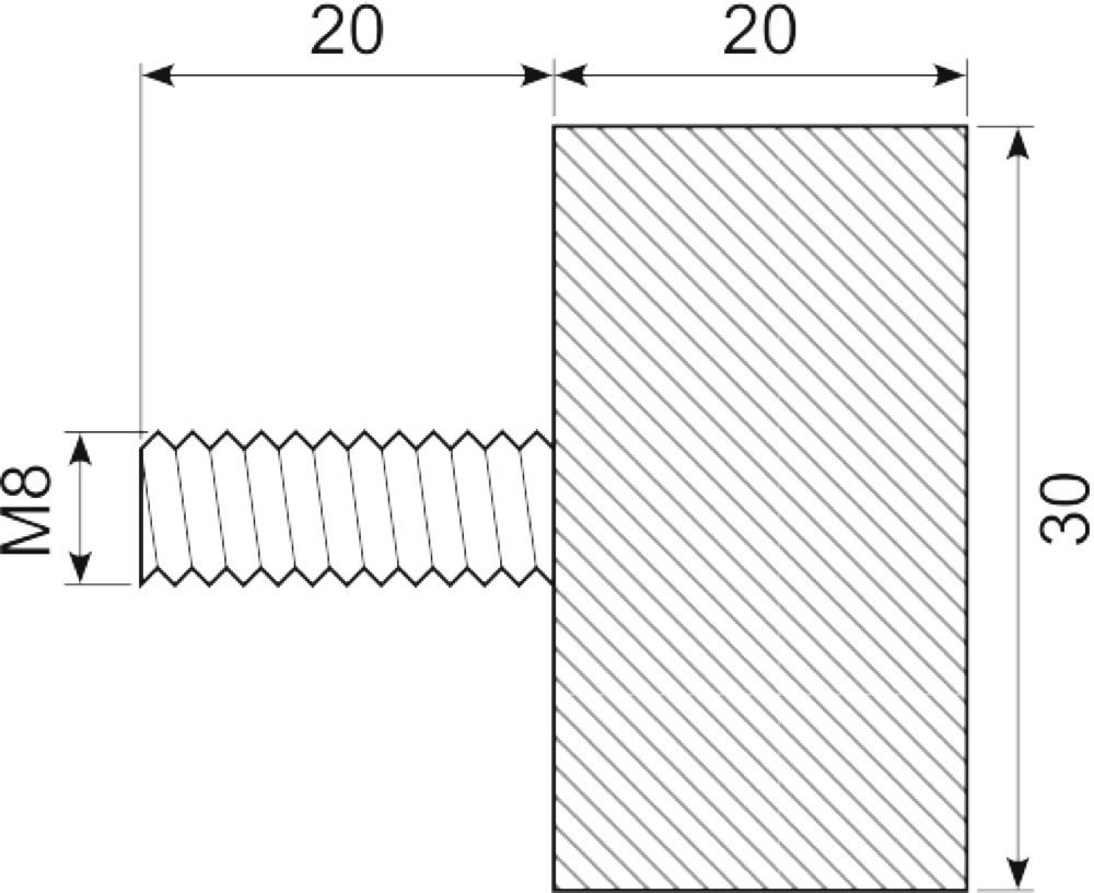 Vibrationsdæmper ø30x20 mm