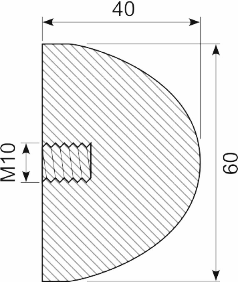 Vibrationsdæmper Ø60x40 mm