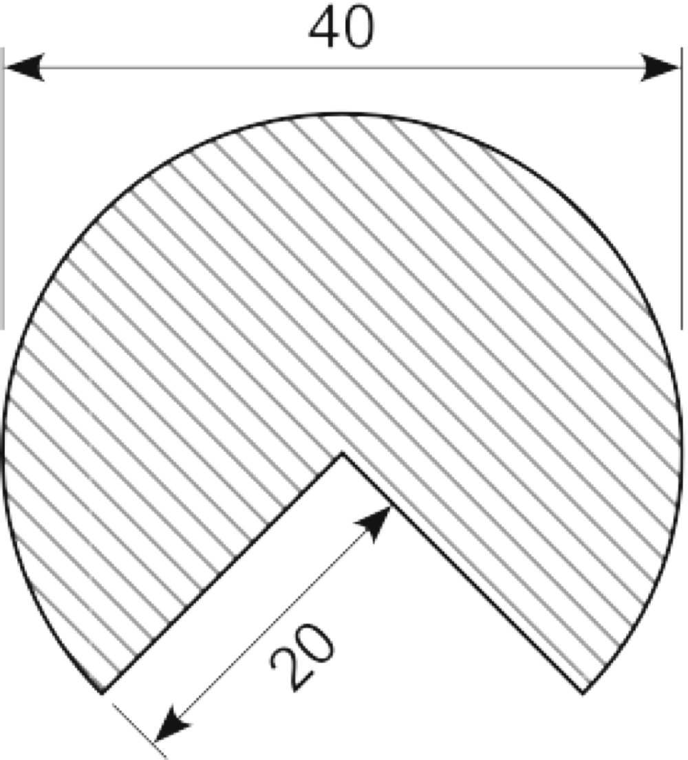 Type A sort/gul 1000 mm lang