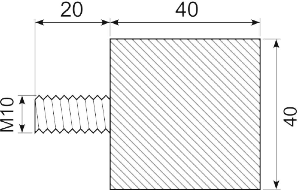 Vibrationsdæmper ø40X40 mm