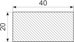 Svampegummi 40 x 20 mm EPDM