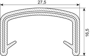 Kantliste 27.5x16.5
sort pvc grip 17-19mm
Shore 75