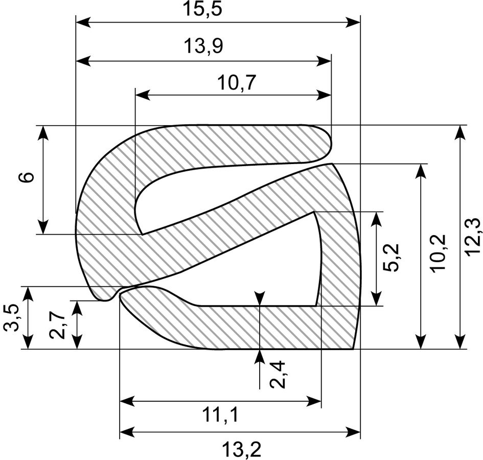 Rudeprofil EPDM