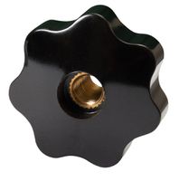 Stjernegreb Ø40-M8 indv.gev.gennemgående hul
Sort bakelit m