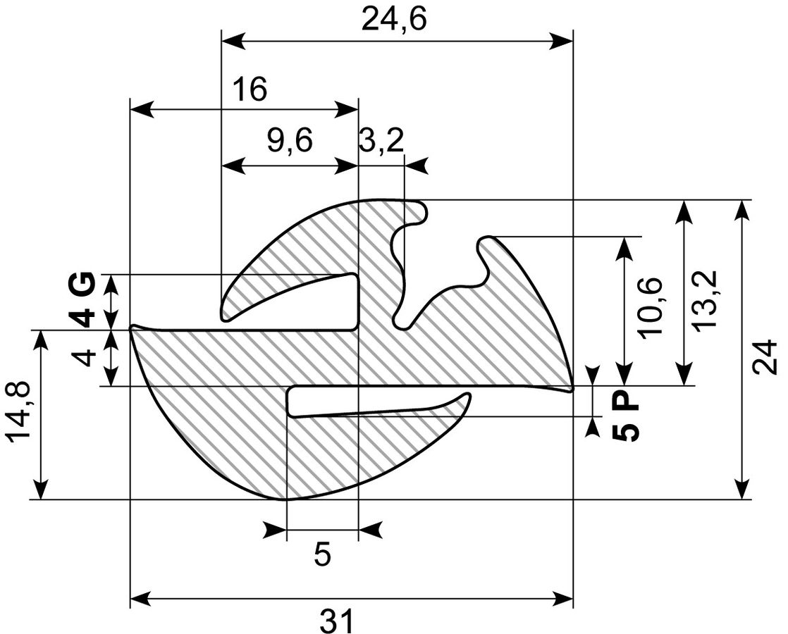 Rudeprofil EPDM