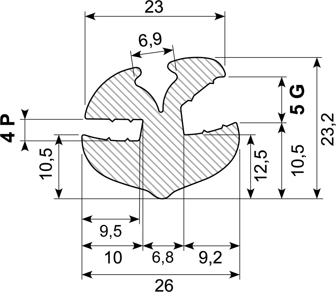 Rudeprofil EPDM