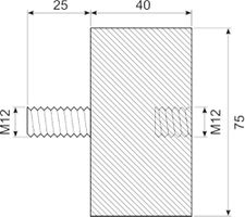 Vibrationsdæmper Ø75x40 mm