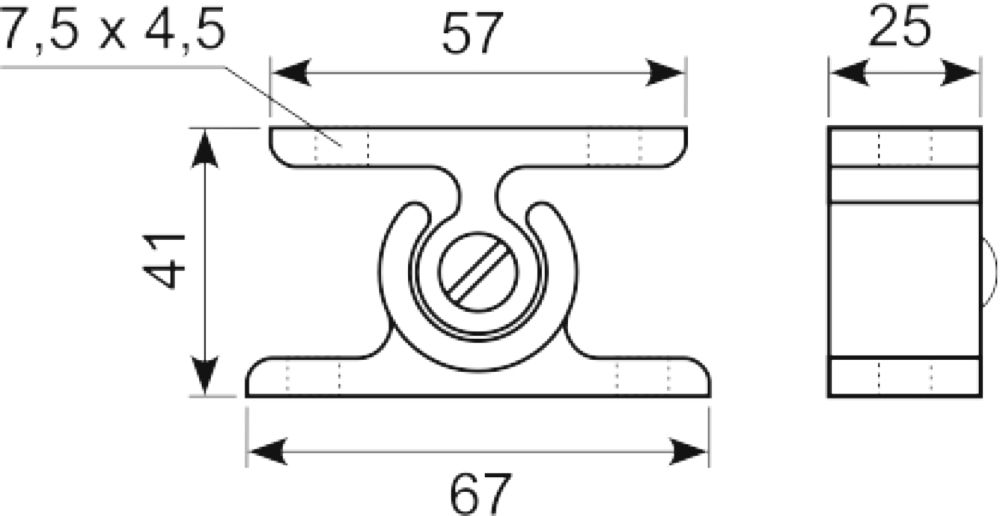 Hvid nylon dørholder