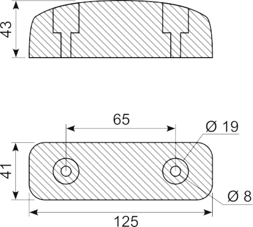 Buffer 127 x 41 x 43 mm