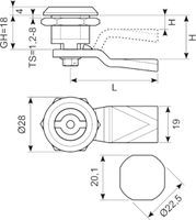 Kvartomdrejningslås rustfri316