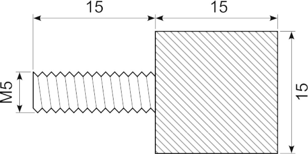 Vibrationsdæmper ø15X15 mm