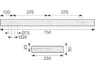Buffer 750x250x50