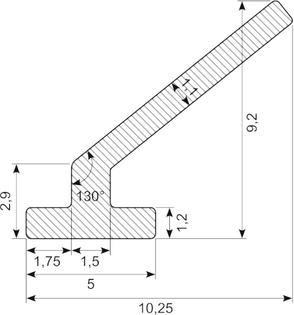 Gummi vinkel EPDM