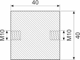 Vibrationsdæmper Ø40x40 mm