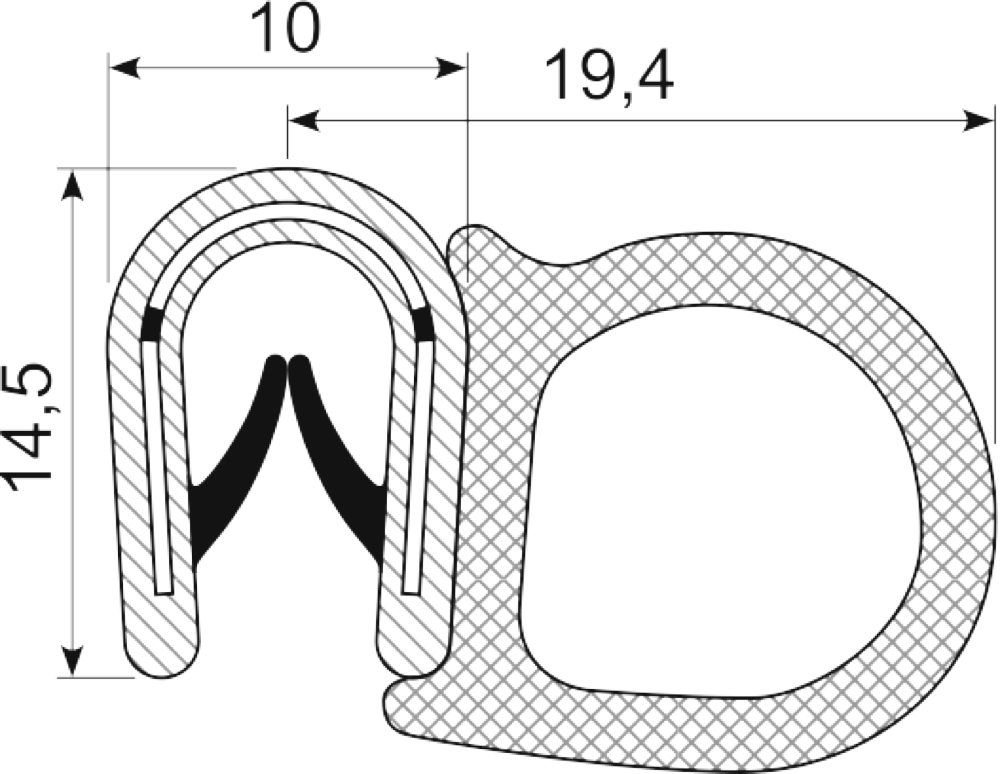 Kantliste PVC/Svampeg.