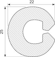Fenderliste PVC sort