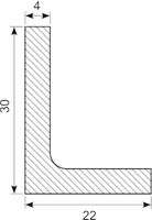 L-profil 30x22x4 mm CR