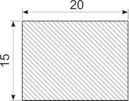 Svampegummi 20 x 15 mm EPDM