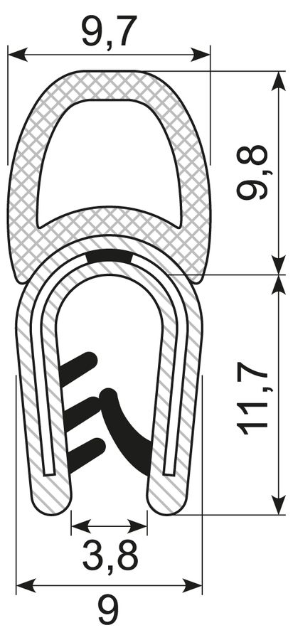 Kantliste PVC/svampeg