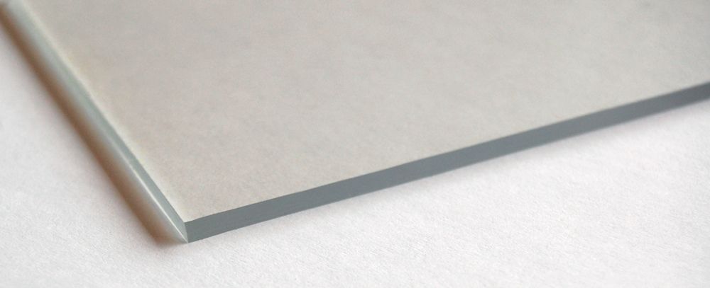 Blød transparent PVC blåtonet