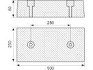Buffer 500x250x80 mm