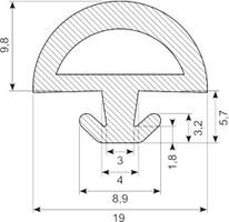 D - Tætningsprofil EPDM sh 60
