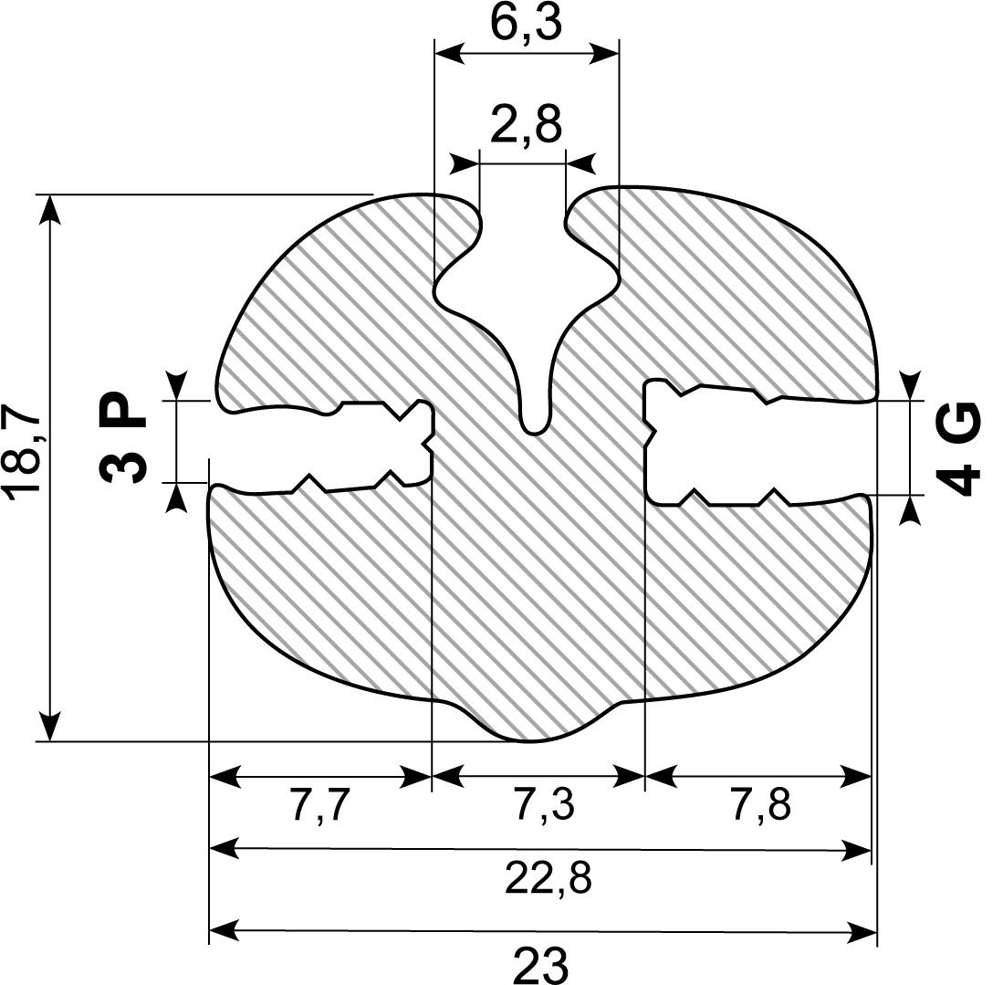 Rudeprofil EPDM